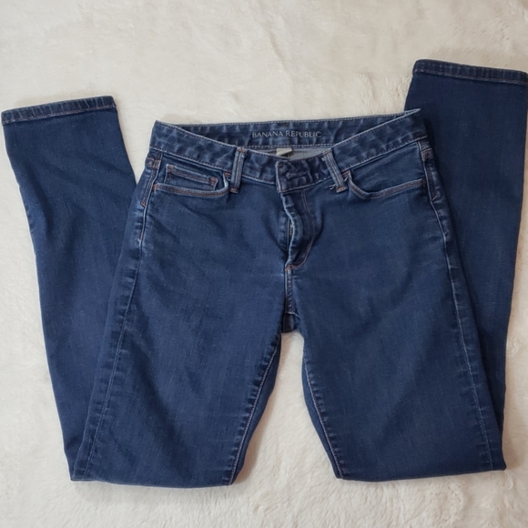 Banana Republic Skinny Medium Dark Jean's … - Picture 3 of 8